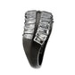 TK3819 - IP Black (Ion Plating) Stainless Steel Ring with AAA Grade CZ in Clear-3