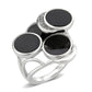 TK3821 - High polished (no plating) Stainless Steel Ring with AAA Grade CZ in Clear-0