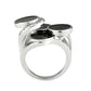 TK3821 - High polished (no plating) Stainless Steel Ring with AAA Grade CZ in Clear-3