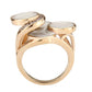 TK3822 - IP Rose Gold(Ion Plating) Stainless Steel Ring with AAA Grade CZ in Clear-2