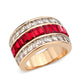 TK3823 - IP Rose Gold(Ion Plating) Stainless Steel Ring with Top Grade Crystal in Red Series-0