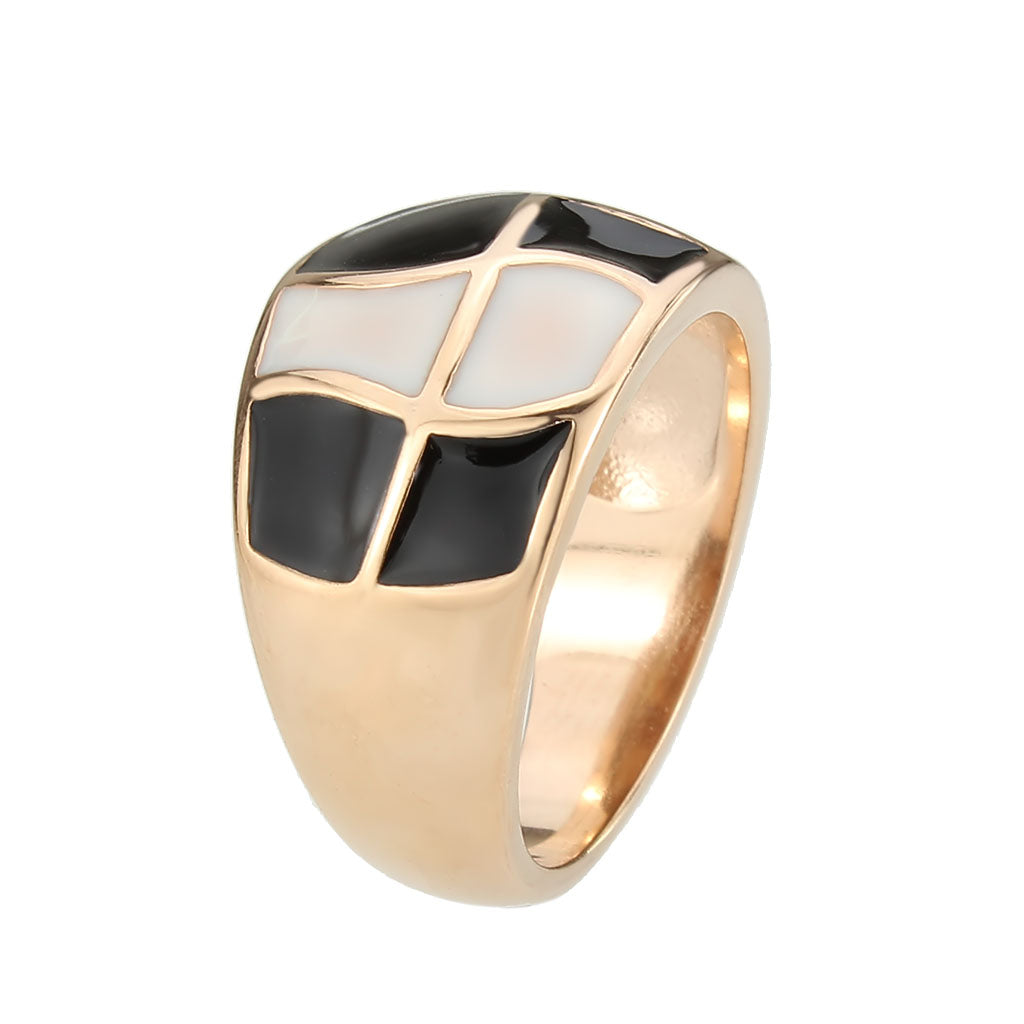 TK3827 - IP Rose Gold(Ion Plating) Stainless Steel Ring with NoStone in No Stone-3