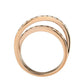 TK3828 - IP Rose Gold(Ion Plating) Stainless Steel Ring with Top Grade Crystal in Fireopal-2