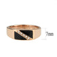 TK3831 - IP Rose Gold(Ion Plating) Stainless Steel Ring with Top Grade Crystal in Clear-1