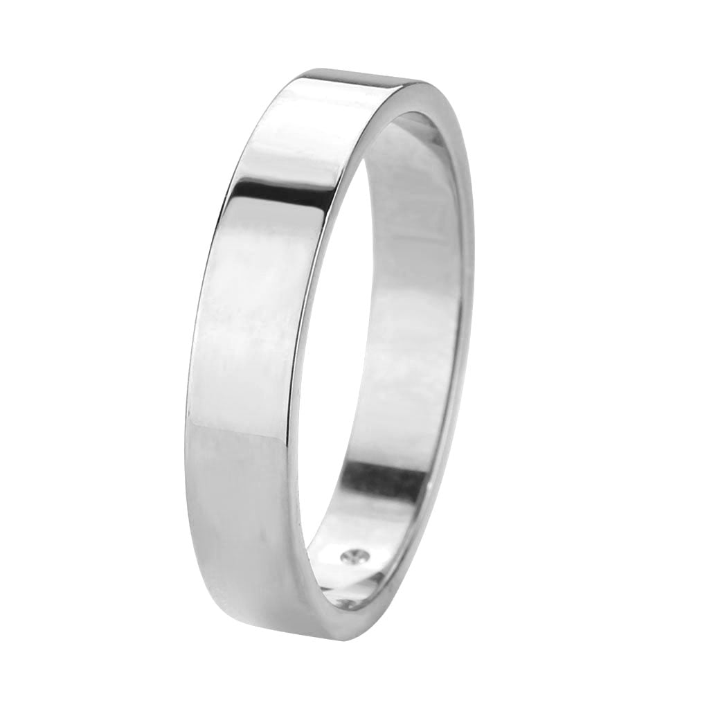 TK3832N- High Polished( No Plated) Stainless Steel Ring with Top Grade Crystal in Clear-1