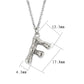 TK3853F High Polished Stainless Steel Chain Initial Pendant - Letter F-2