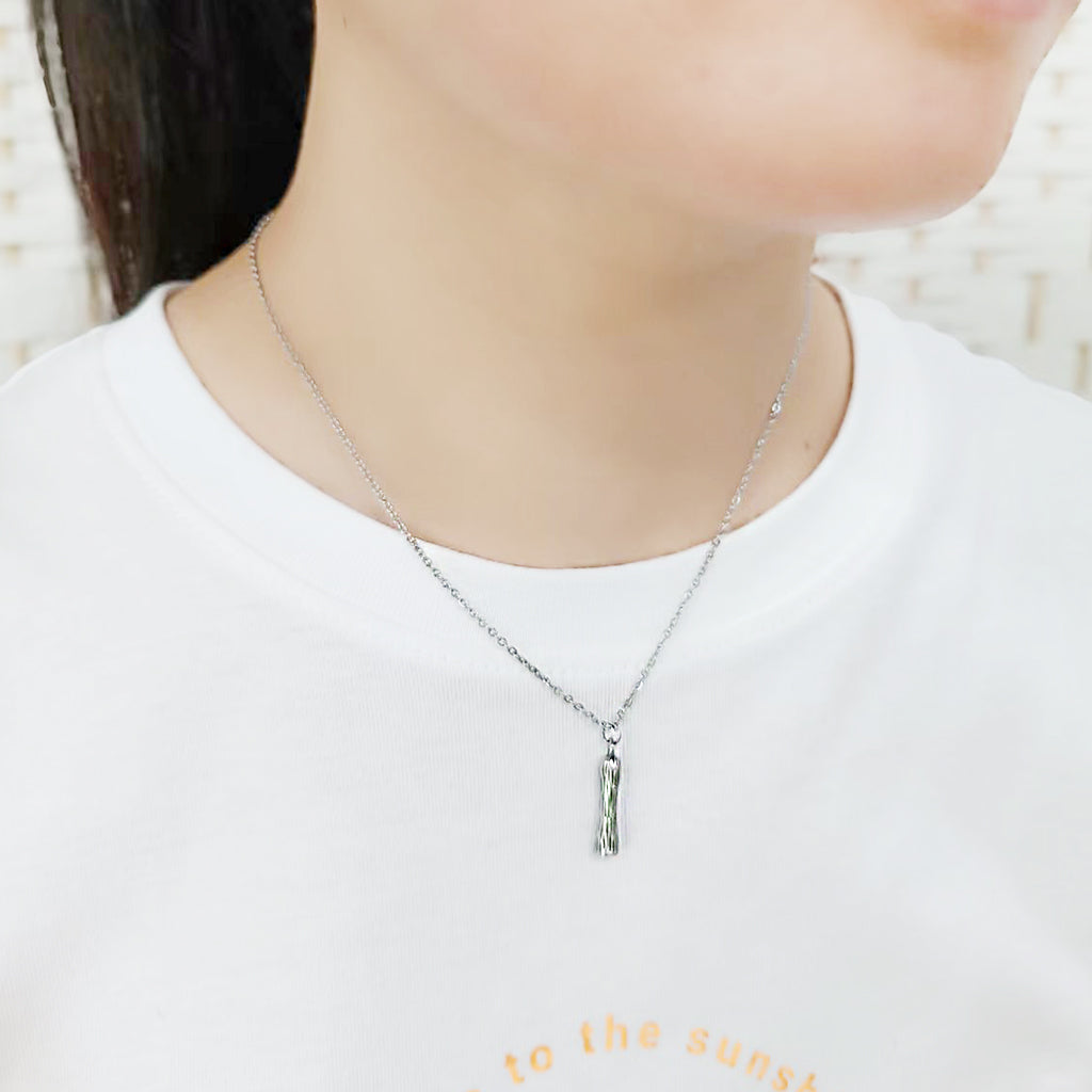 TK3853I High Polished Stainless Steel Chain Initial Pendant - Letter I-1