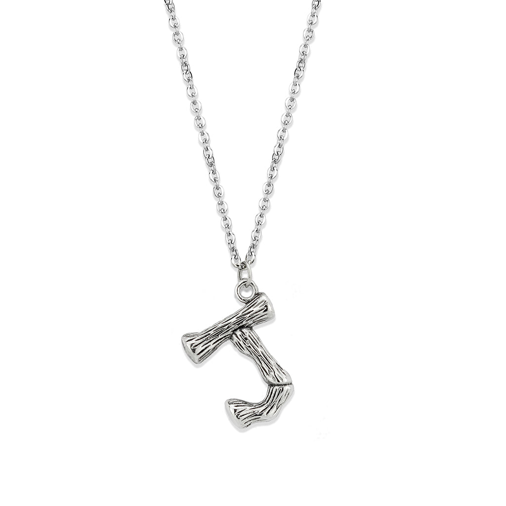 TK3853J High Polished Stainless Steel Chain Initial Pendant - Letter J-0