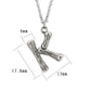 TK3853K High Polished Stainless Steel Chain Initial Pendant - Letter K-2