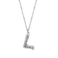 TK3853L High Polished Stainless Steel Chain Initial Pendant - Letter L-0