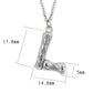 TK3853L High Polished Stainless Steel Chain Initial Pendant - Letter L-2