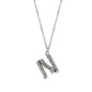 TK3853N High Polished Stainless Steel Chain Initial Pendant - Letter N-0