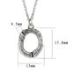 TK3853O High Polished Stainless Steel Chain Initial Pendant - Letter O-2