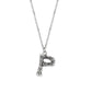 TK3853P High Polished Stainless Steel Chain Initial Pendant - Letter P-0