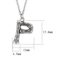 TK3853P High Polished Stainless Steel Chain Initial Pendant - Letter P-2