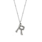 TK3853R High Polished Stainless Steel Chain Initial Pendant - Letter R-0