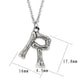 TK3853R High Polished Stainless Steel Chain Initial Pendant - Letter R-2
