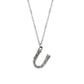 TK3853U High Polished Stainless Steel Chain Initial Pendant - Letter U-0