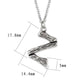 TK3853Z High Polished Stainless Steel Chain Initial Pendant - Letter Z-2