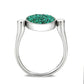 TK385405 - High polished (no plating) Stainless Steel Ring with Top Grade Crystal in Emerald-3