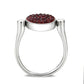 TK385407 - High polished (no plating) Stainless Steel Ring with Top Grade Crystal in Light Siam-3