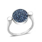 TK385409 - High polished (no plating) Stainless Steel Ring with Top Grade Crystal in Montana-0