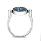 TK385409 - High polished (no plating) Stainless Steel Ring with Top Grade Crystal in Montana-3