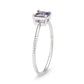 TK3856 - High polished (no plating) Stainless Steel Ring with AAA Grade CZ in Amethyst-3