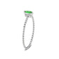 TK3861 - High polished (no plating) Stainless Steel Ring with Synthetic in Emerald-3