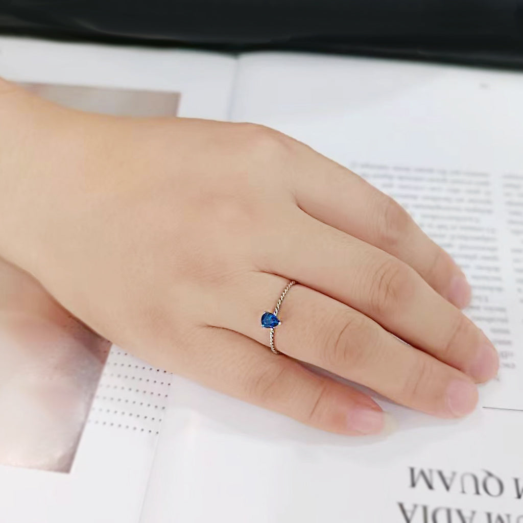 TK3862 - High polished (no plating) Stainless Steel Ring with Synthetic in Montana-4