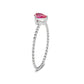 TK3863 - High polished (no plating) Stainless Steel Ring with AAA Grade CZ in Ruby-3