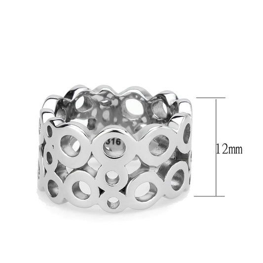 TK3865 - High polished (no plating) Stainless Steel Ring with NoStone in No Stone-1