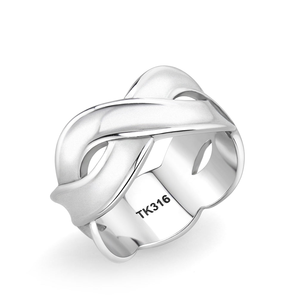 TK3866 - High polished (no plating) Stainless Steel Ring with NoStone in No Stone-0