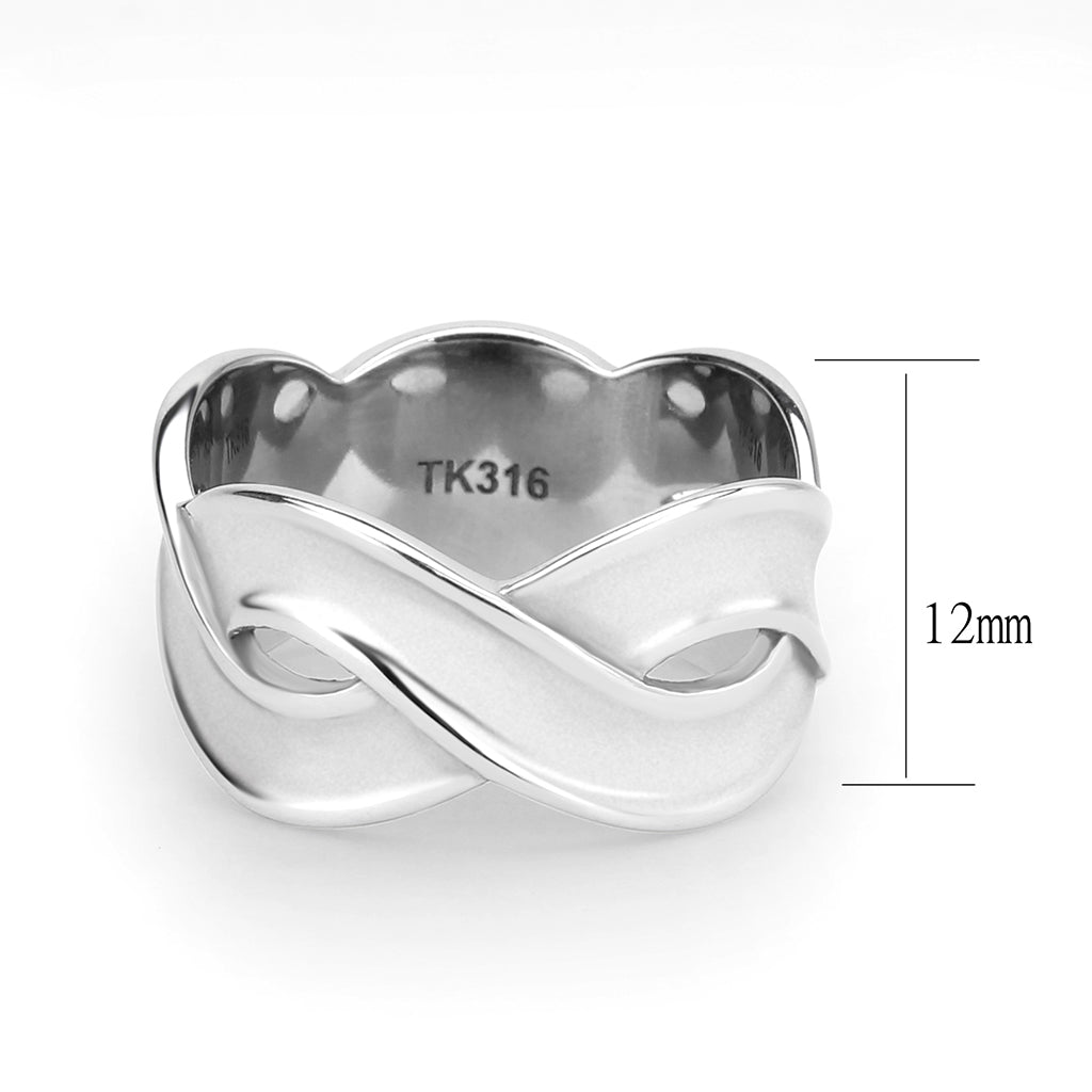 TK3866 - High polished (no plating) Stainless Steel Ring with NoStone in No Stone-1