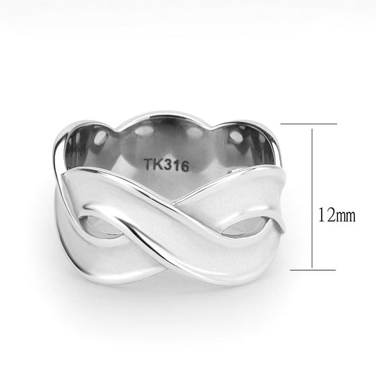 TK3866 - High polished (no plating) Stainless Steel Ring with NoStone in No Stone-1