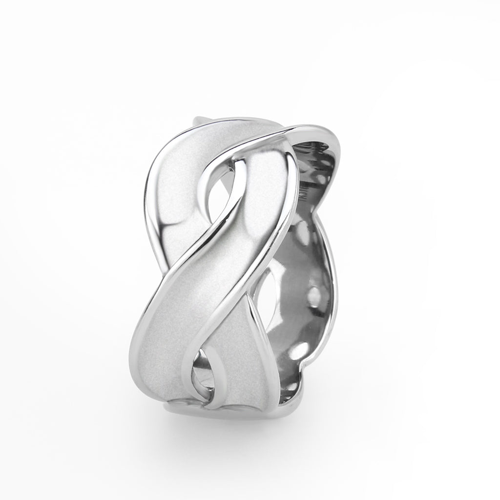 TK3866 - High polished (no plating) Stainless Steel Ring with NoStone in No Stone-3