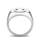 TK3869 - High polished (no plating) Stainless Steel Ring with Epoxy in No Stone-2