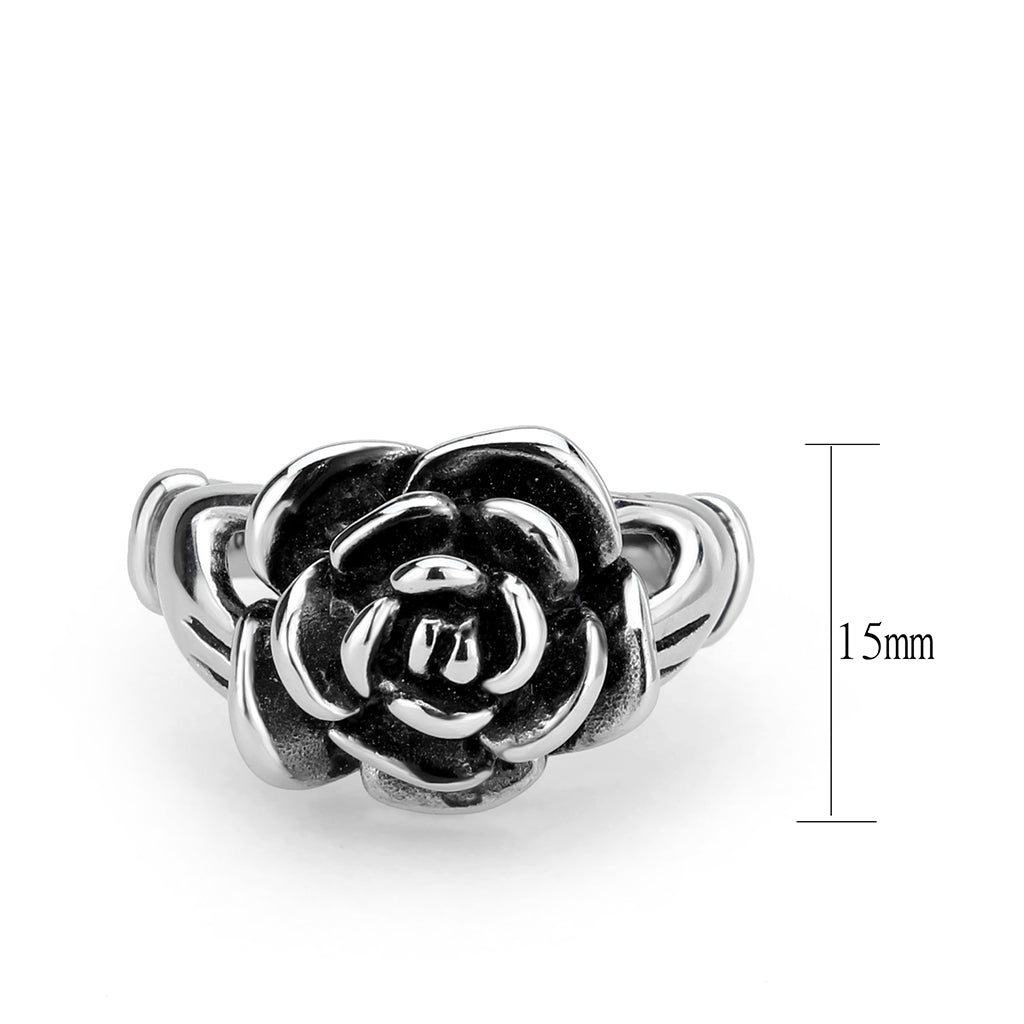 TK3870 - High polished (no plating) Stainless Steel Ring with NoStone in No Stone-1