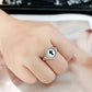 TK3874 - High polished (no plating) Stainless Steel Ring with Epoxy in No Stone-2