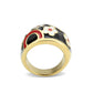 TK3880 - IP Gold(Ion Plating) Stainless Steel Ring with Epoxy in MultiColor-2