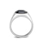 TK3889 - High polished (no plating) Stainless Steel Ring with AAA Grade CZ in Jet-2