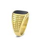 TK3891 - IP Gold(Ion Plating) Stainless Steel Ring with Synthetic in Jet-3