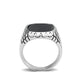 TK3893 - High polished (no plating) Stainless Steel Ring with Synthetic in Jet-2