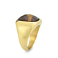 TK3894 - IP Gold(Ion Plating) Stainless Steel Ring with Synthetic in Amber-3