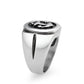 TK3895 - High polished (no plating) Stainless Steel Ring with Epoxy in Jet-3