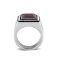 TK3897 - High polished (no plating) Stainless Steel Ring with AAA Grade CZ in Siam-2