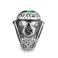 TK3906 - High polished (no plating) Stainless Steel Ring with Top Grade Crystal in Emerald-4