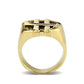 TK3907 - IP Gold(Ion Plating) Stainless Steel Ring with NoStone in Jet-2