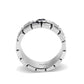 TK3911 - High polished (no plating) Stainless Steel Ring with Top Grade Crystal in Jet-2
