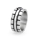 TK3911 - High polished (no plating) Stainless Steel Ring with Top Grade Crystal in Jet-3